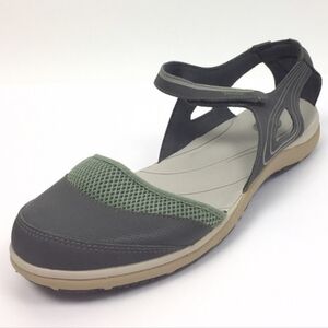 Teva Women's Closed Toe Sandal Shoes in Gray and Green Size 10.5